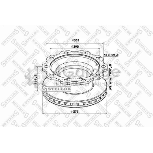 STELLOX 8500806SX Тормозной диск