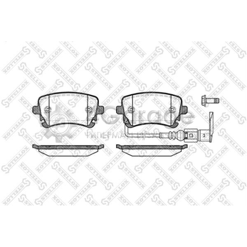 STELLOX 908011BSX Комплект тормозных колодок дисковый тормоз