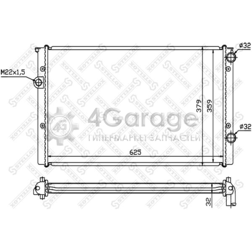 STELLOX 1025197SX Радиатор охлаждение двигателя