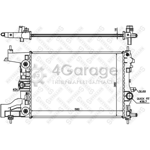 STELLOX 1026034SX Радиатор охлаждение двигателя