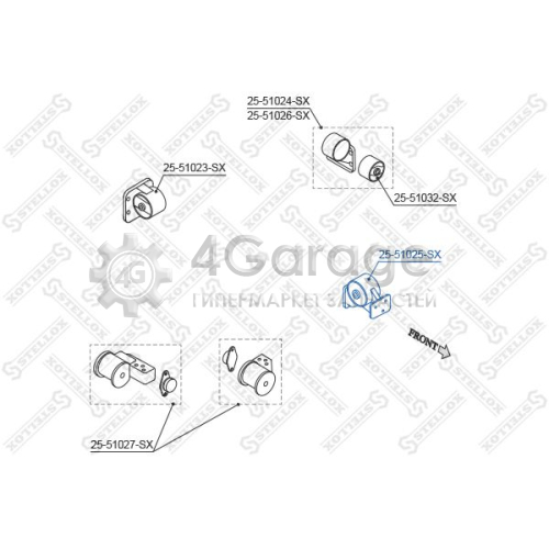 STELLOX 2551025SX Подвеска двигатель