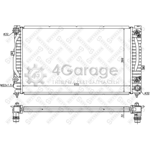 STELLOX 1025139SX Радиатор охлаждение двигателя