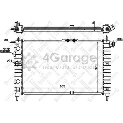 STELLOX 1025015SX Радиатор охлаждение двигателя