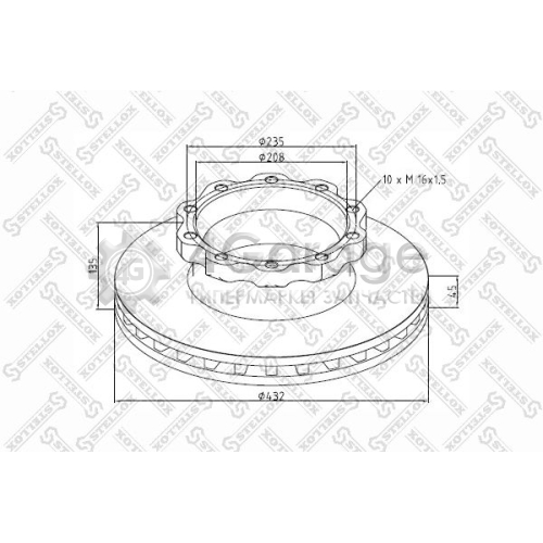 STELLOX 8500821SX Тормозной диск