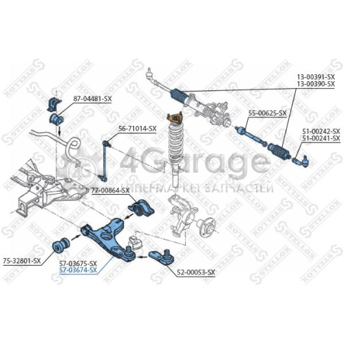 STELLOX 5703674SX Рычаг независимой подвески колеса подвеска колеса