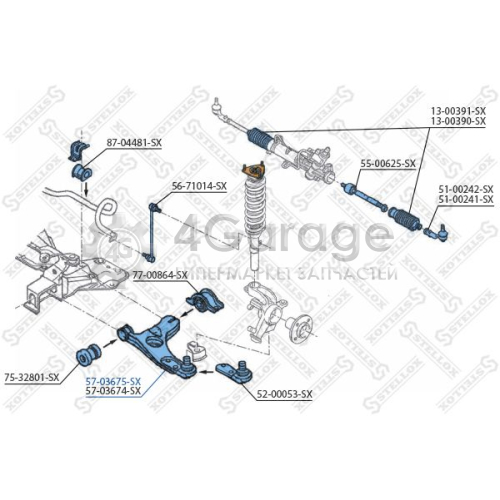 STELLOX 5703675SX Рычаг независимой подвески колеса подвеска колеса