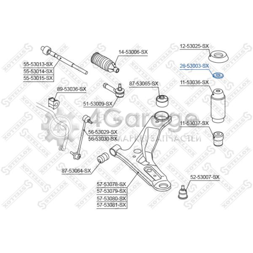 STELLOX 2653003SX Опора стойки амортизатора