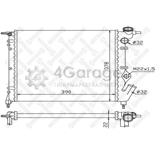 STELLOX 1025293SX Радиатор охлаждение двигателя