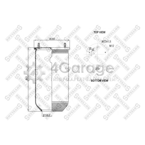 STELLOX 8400118SX Кожух пневматической рессоры