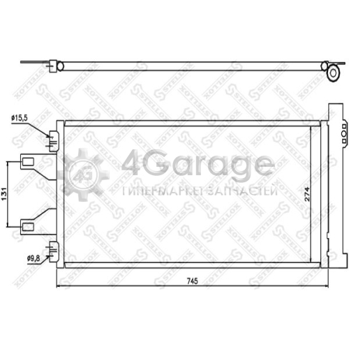 STELLOX 1045548SX Конденсатор кондиционер