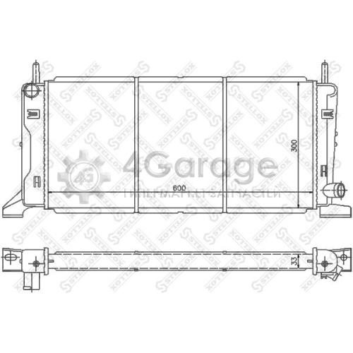 STELLOX 1025086SX Радиатор охлаждение двигателя