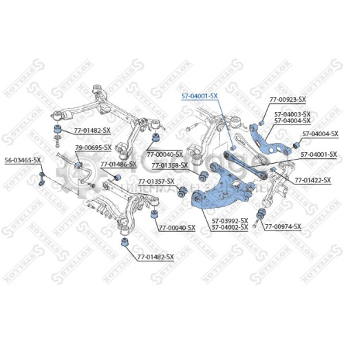 STELLOX 5704001SX 57 04001 SX_рычаг заднего развала Audi A4/Avant all 01>