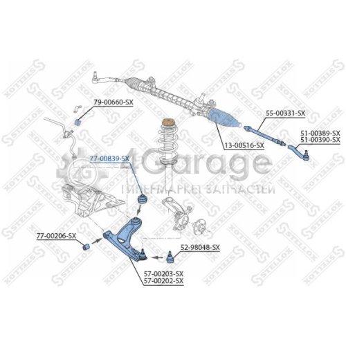 STELLOX 7700839SX Подвеска рычаг независимой подвески колеса