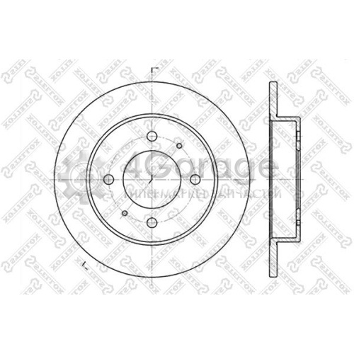 STELLOX 60203406SX 6020 3406 SX_диск тормозной задний _ Hyundai Lantr