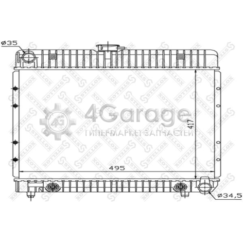 STELLOX 1025094SX Радиатор охлаждение двигателя