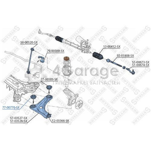 STELLOX 7700770SX Подвеска рычаг независимой подвески колеса