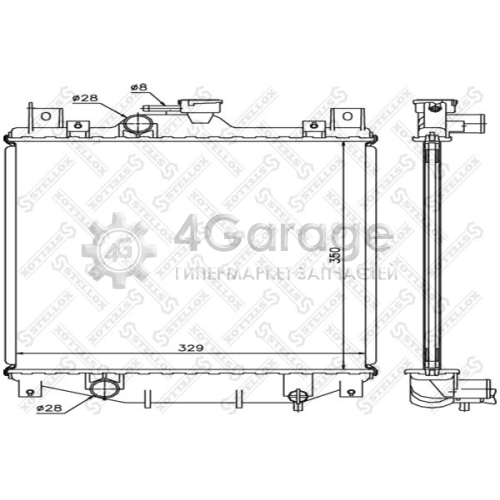 STELLOX 1026255SX Радиатор охлаждение двигателя