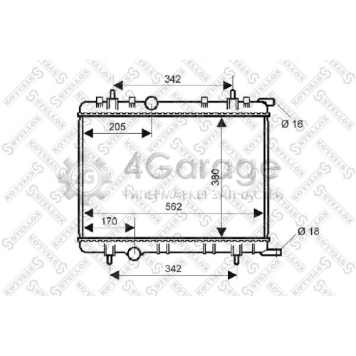 STELLOX 1025133SX Радиатор охлаждение двигателя