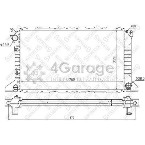 STELLOX 1025428SX Радиатор охлаждение двигателя