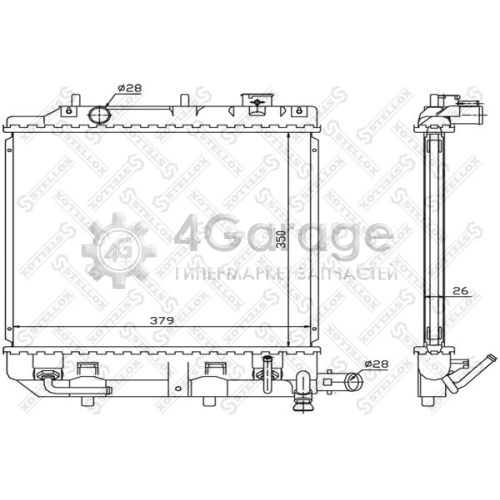 STELLOX 1025850SX Радиатор охлаждение двигателя