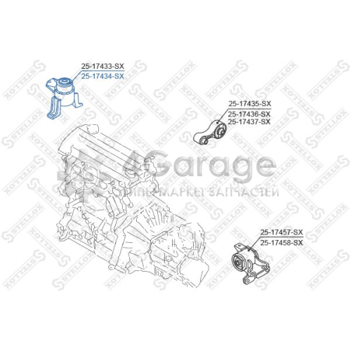 STELLOX 2517434SX Подвеска двигатель