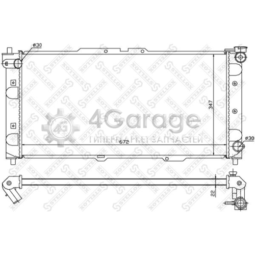 STELLOX 1025216SX Радиатор охлаждение двигателя