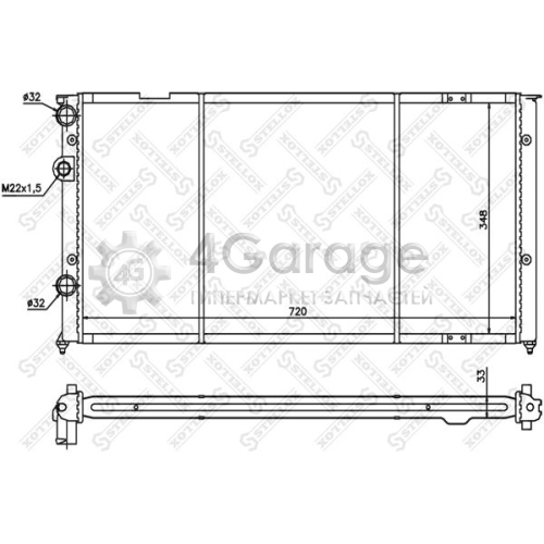 STELLOX 1025072SX Радиатор охлаждение двигателя