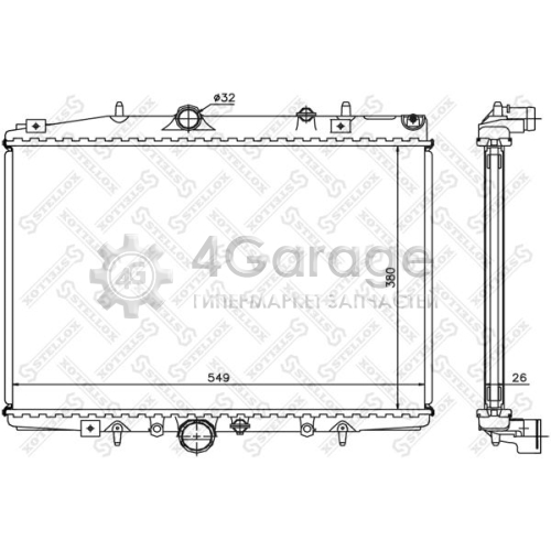 STELLOX 1025229SX Радиатор охлаждение двигателя