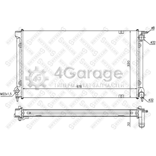 STELLOX 1025012SX Радиатор охлаждение двигателя