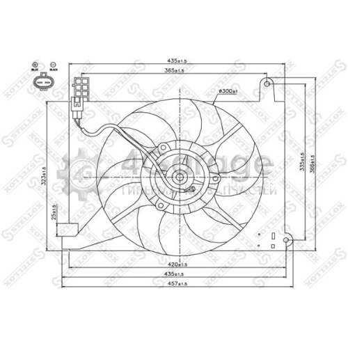 STELLOX 2999443SX Вентилятор охлаждение двигателя