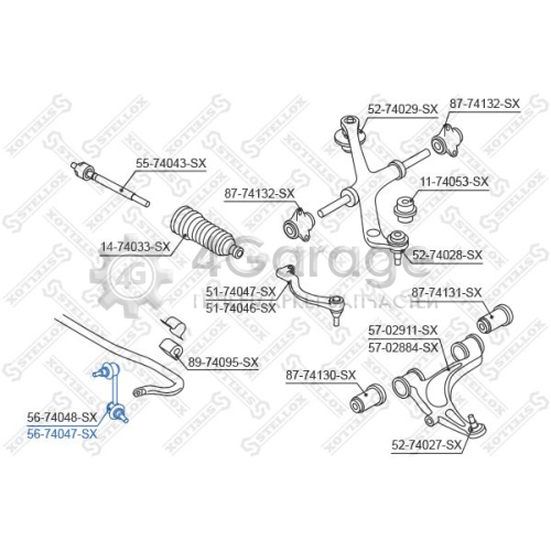 STELLOX 5674047SX Тяга / стойка стабилизатор