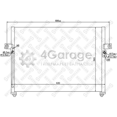 STELLOX 1045437SX Конденсатор кондиционер