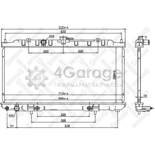 STELLOX 1026768SX Радиатор охлаждение двигателя