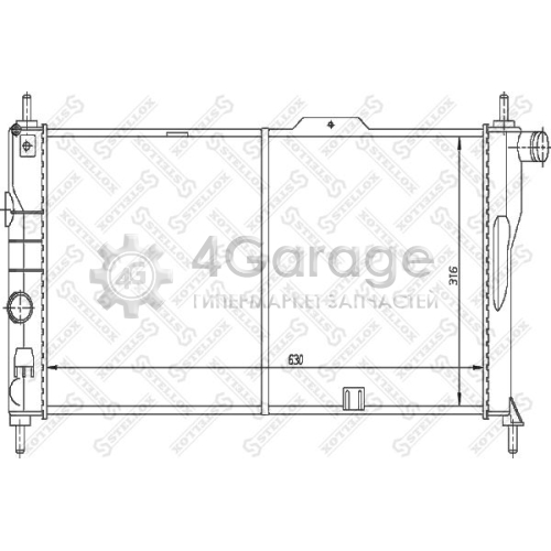 STELLOX 1025100SX Радиатор охлаждение двигателя