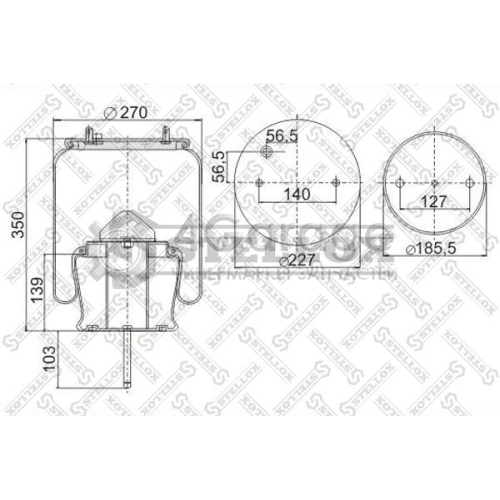 STELLOX 9030304SX Кожух пневматической рессоры