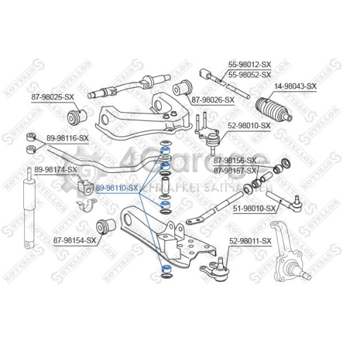 STELLOX 8998110SX Опора стабилизатор