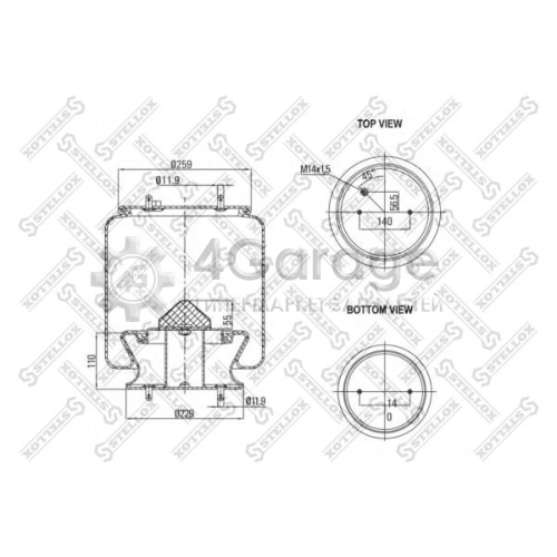 STELLOX 8400131SX Кожух пневматической рессоры