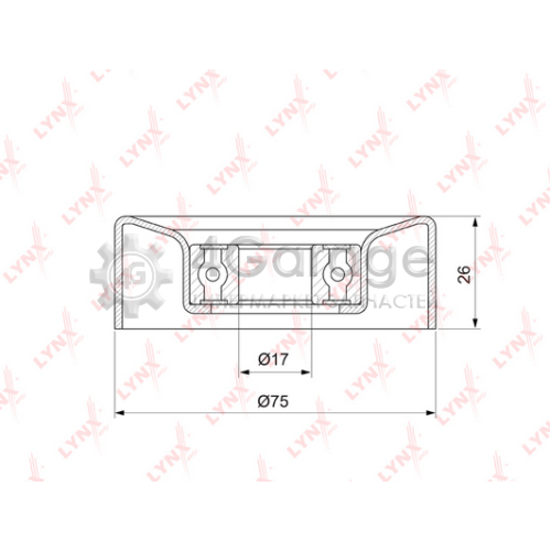 LYNXauto PB7226 Паразитный / ведущий ролик поликлиновой ремень