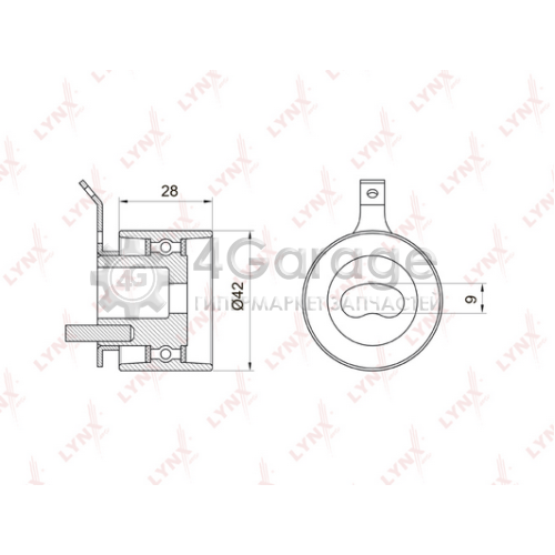LYNXauto PB1012 Натяжной ролик ремень ГРМ
