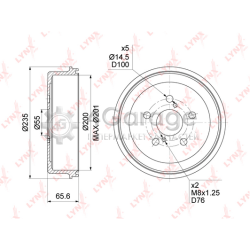 LYNXauto BM1001 Тормозной барабан
