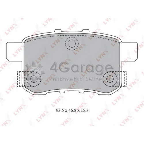 LYNXauto BD3431 Комплект тормозных колодок дисковый тормоз