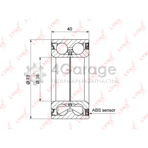 LYNXauto WB1324 Комплект подшипника ступицы колеса
