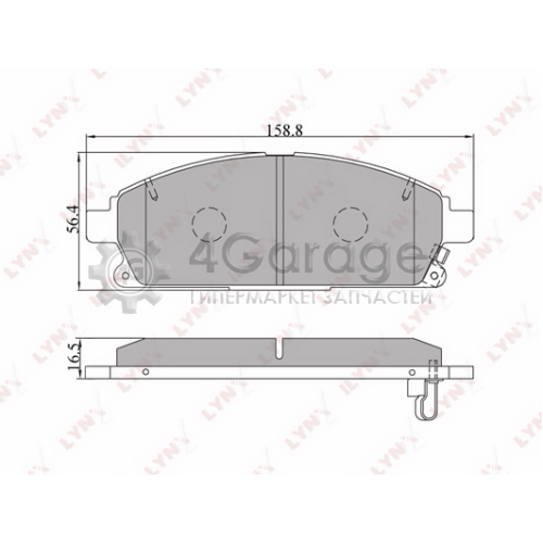 LYNXauto BD5704 Комплект тормозных колодок дисковый тормоз