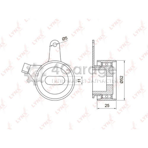 LYNXauto PB1043 Натяжной ролик ремень ГРМ