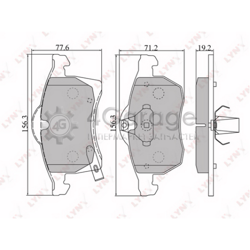 LYNXauto BD5904 Комплект тормозных колодок дисковый тормоз
