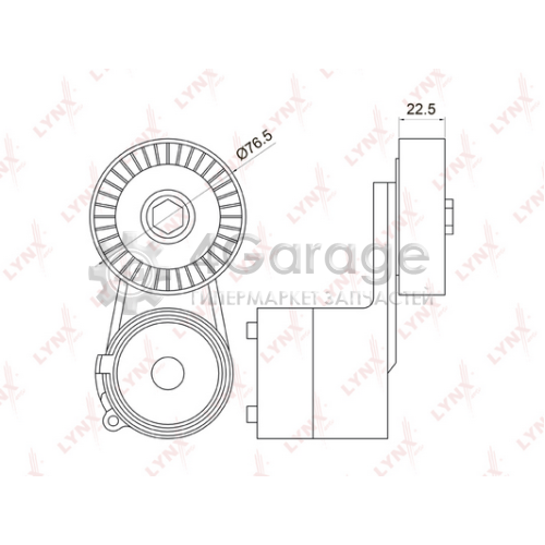 LYNXauto PT3032 Натяжитель ремня клиновой зубча
