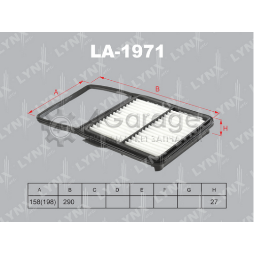 LYNXauto LA1971 Воздушный фильтр