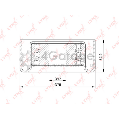 LYNXauto PB5318 Натяжной ролик поликлиновой ремень