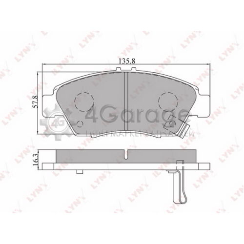 LYNXauto BD3406 Комплект тормозных колодок дисковый тормоз