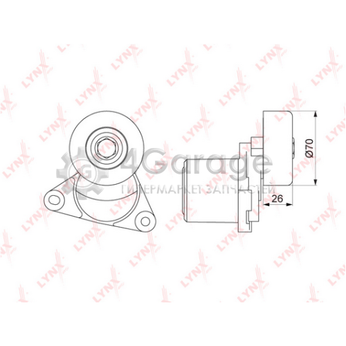 LYNXauto PT3201 Натяжитель ремня клиновой зубча
